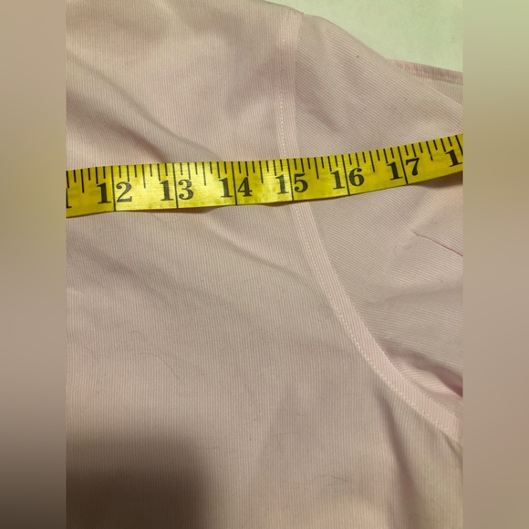 Brooks Brothers, 10, pink pink stripe with white collar & short sleeve cuffs - Picture 12 of 15